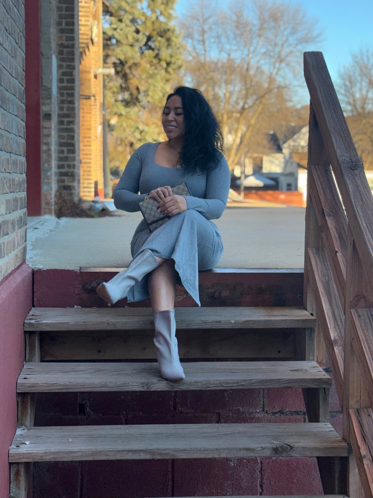 BASIC HEATHER GRAY DRESS