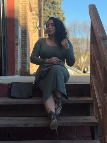 BASIC OLIVE DRESS