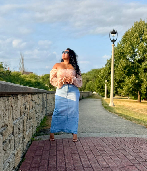 MAXI LIGHT WASH DENIM